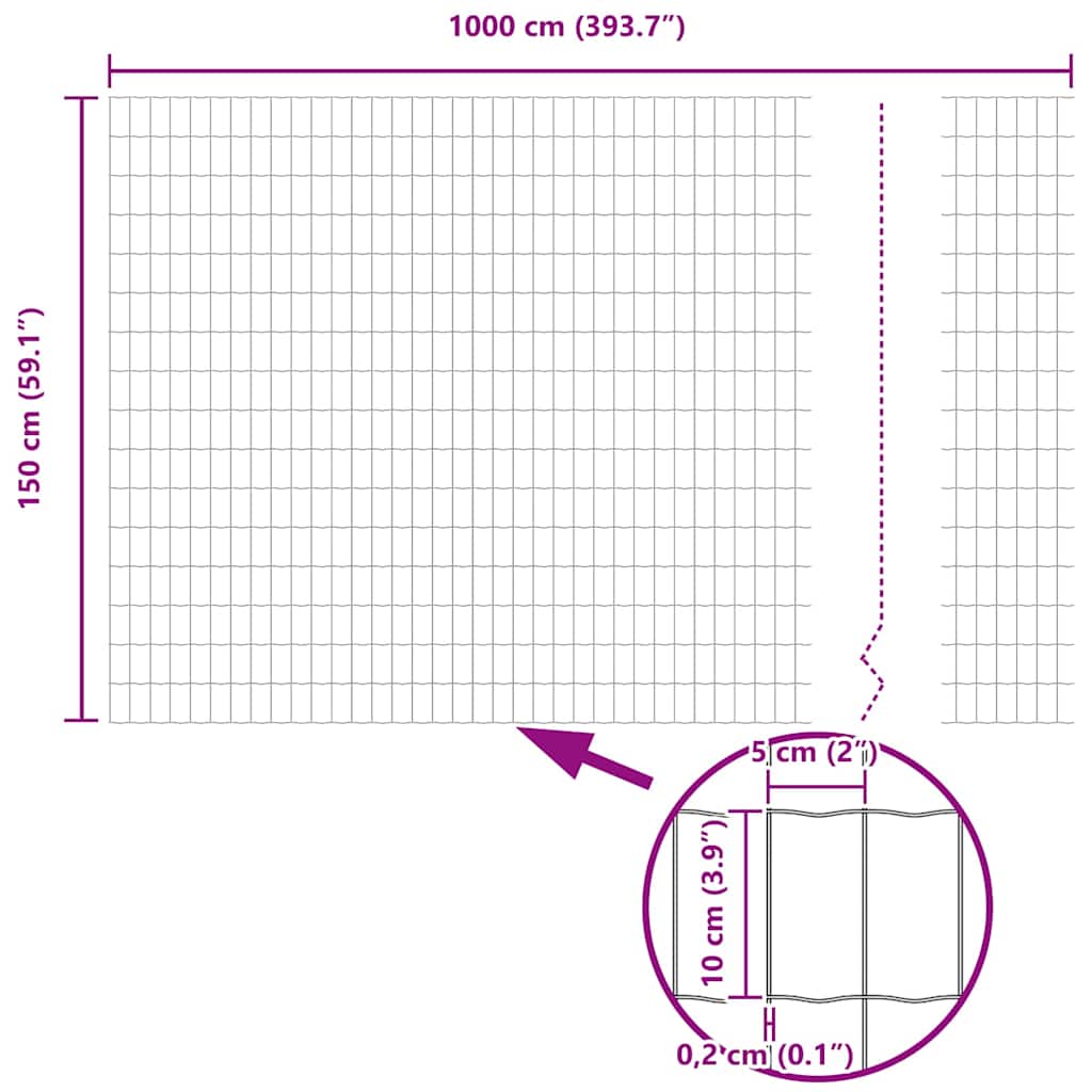 Zavareno žičano ograđivanje s bodljama 10 x 1,5 m (Š x V)