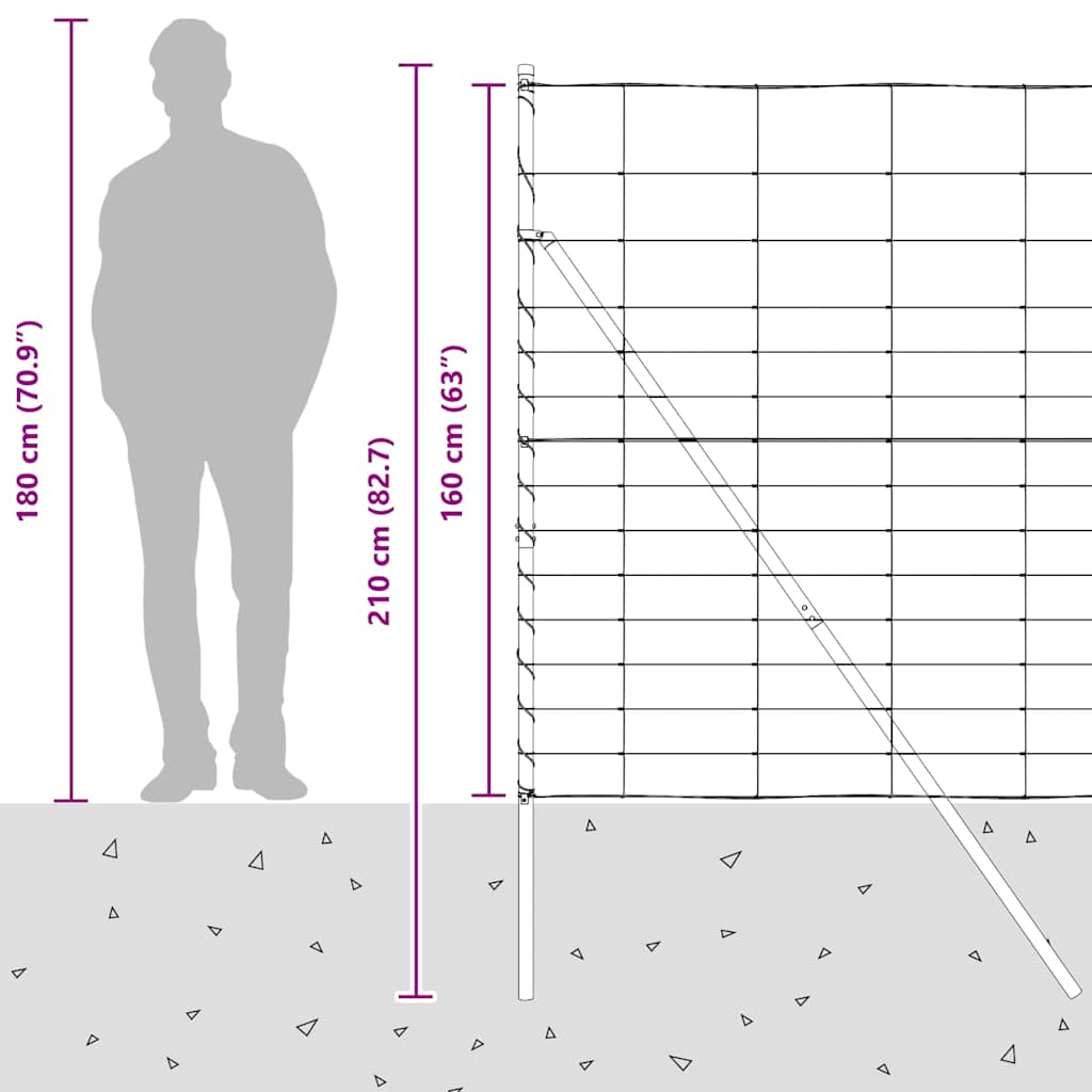 Temeljna zavarena žičana ograda 25 x 1,6 m (Š x V)