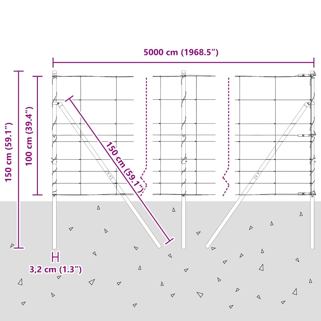 Temeljna zavarena žičana ograda 50 x 1 m (Š x V)