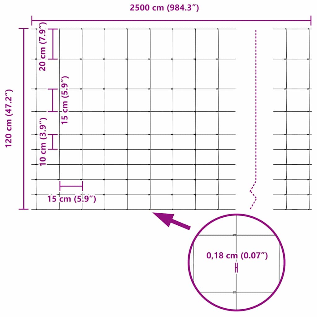 Zavareno žičano ograđivanje s bodljama 25 x 1,2 m (Š x V)