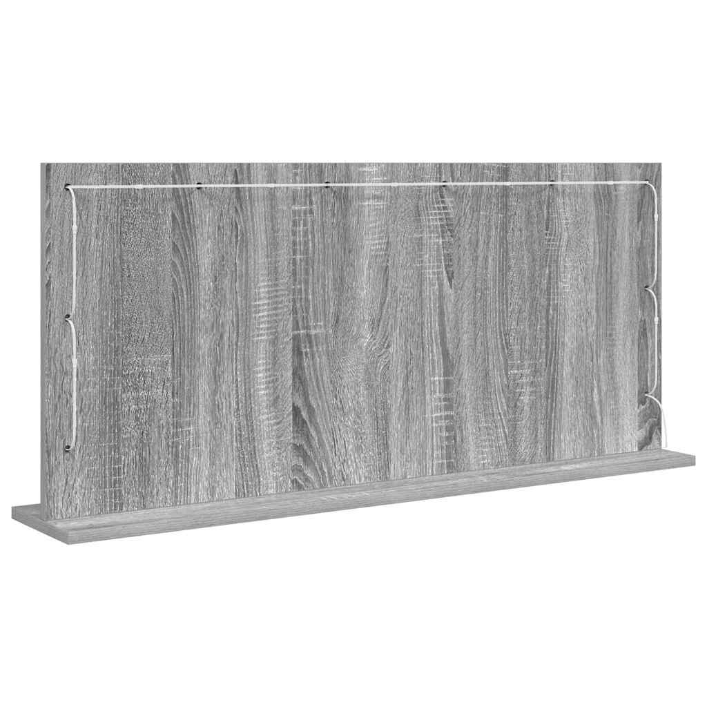 Ogledalo za Toalet Pravokutni Siva Sonoma 100 x 45 x 18 cm