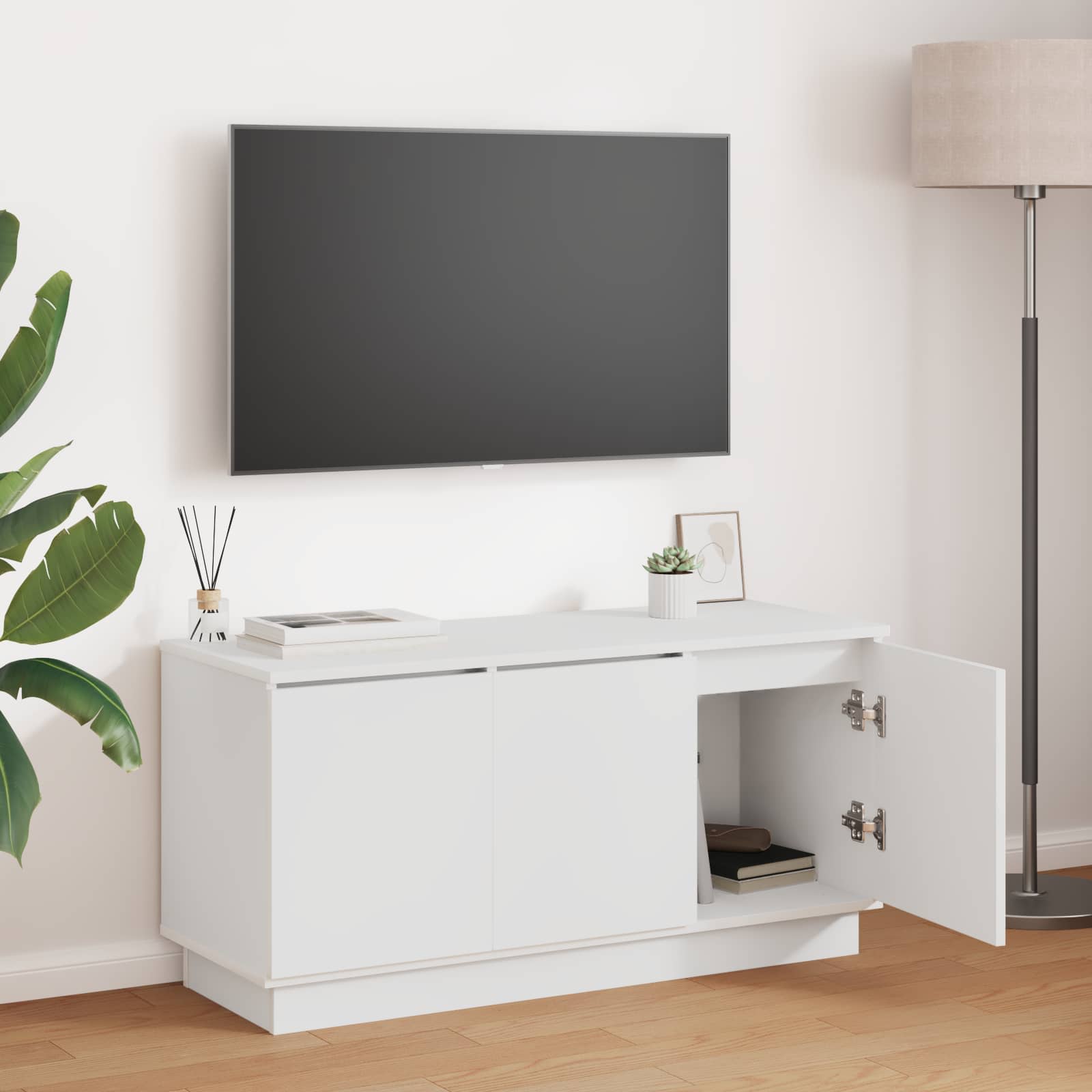 TV ormar Bijelo 100 x 38 x 49 cm Konstruirano drvo