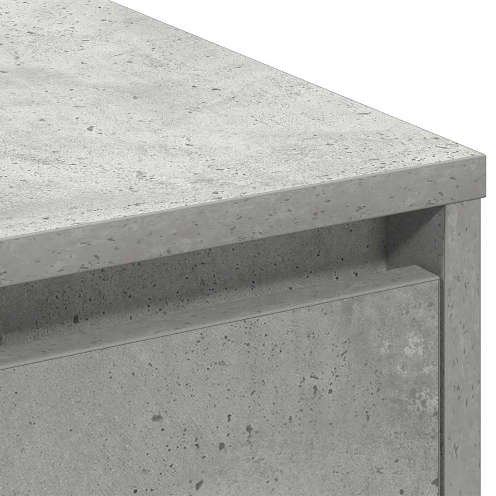 LED komoda Betonski sivi 90 x 32 x 75 cm Konstruirano drvo