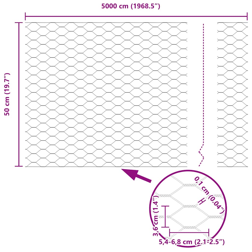 Temeljna zavarena žičana ograda 50 x 0,5 m (Š x V)