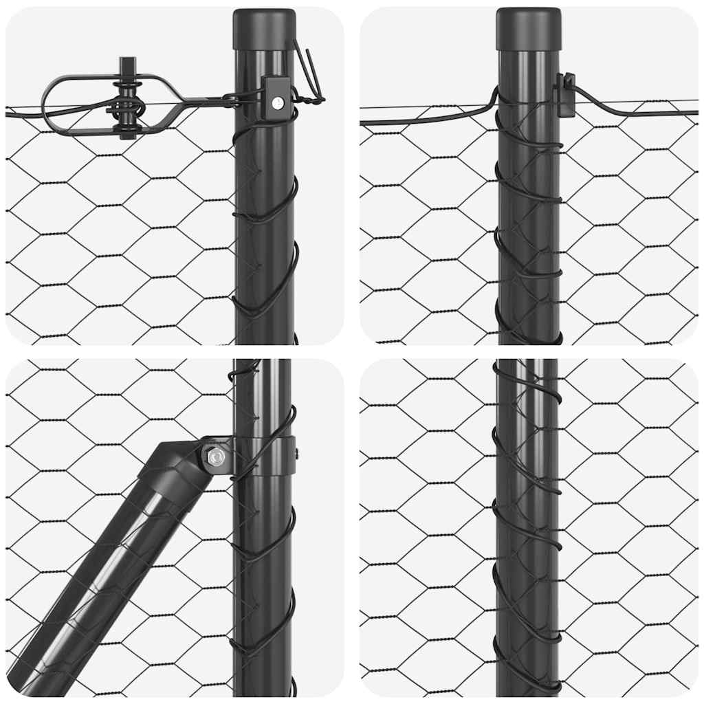 Temeljna zavarena žičana ograda 25 x 0,5 m (Š x V)