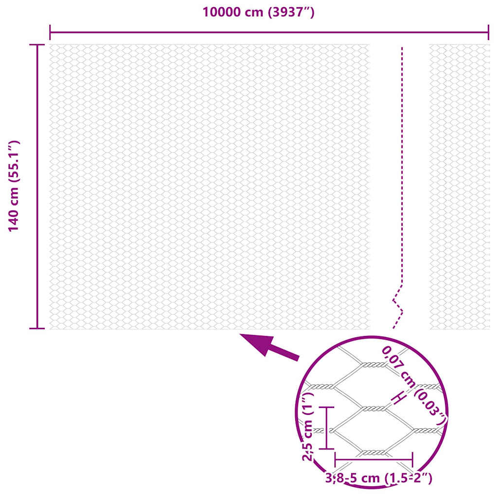 Temeljna zavarena žičana ograda 100 x 1,4 m (Š x V)