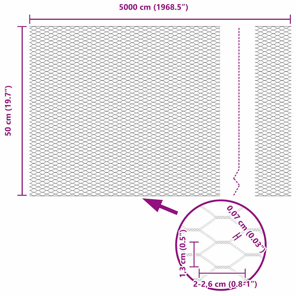 Zavareno žičano ograđivanje s bodljama 50 x 0,5 m (Š x V)