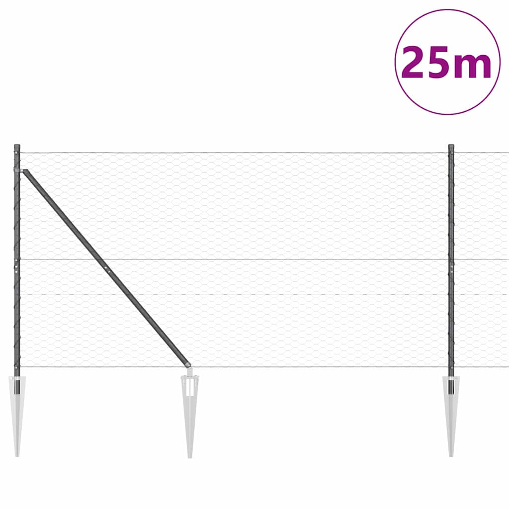 Zavareno žičano ograđivanje s bodljama 25 x 1,4 m (Š x V)
