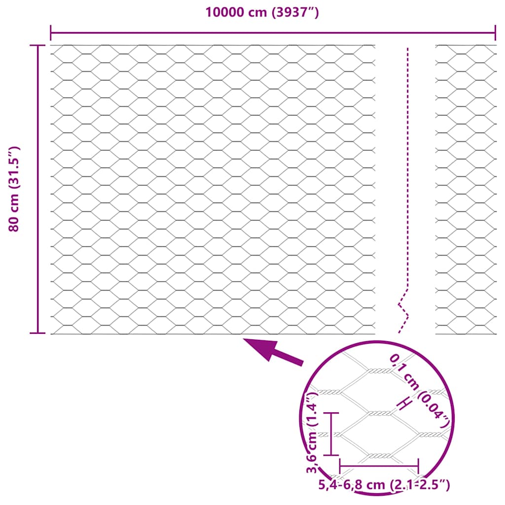 Zavareno žičano ograđivanje s bodljama 100 x 0,8 m (Š x V)