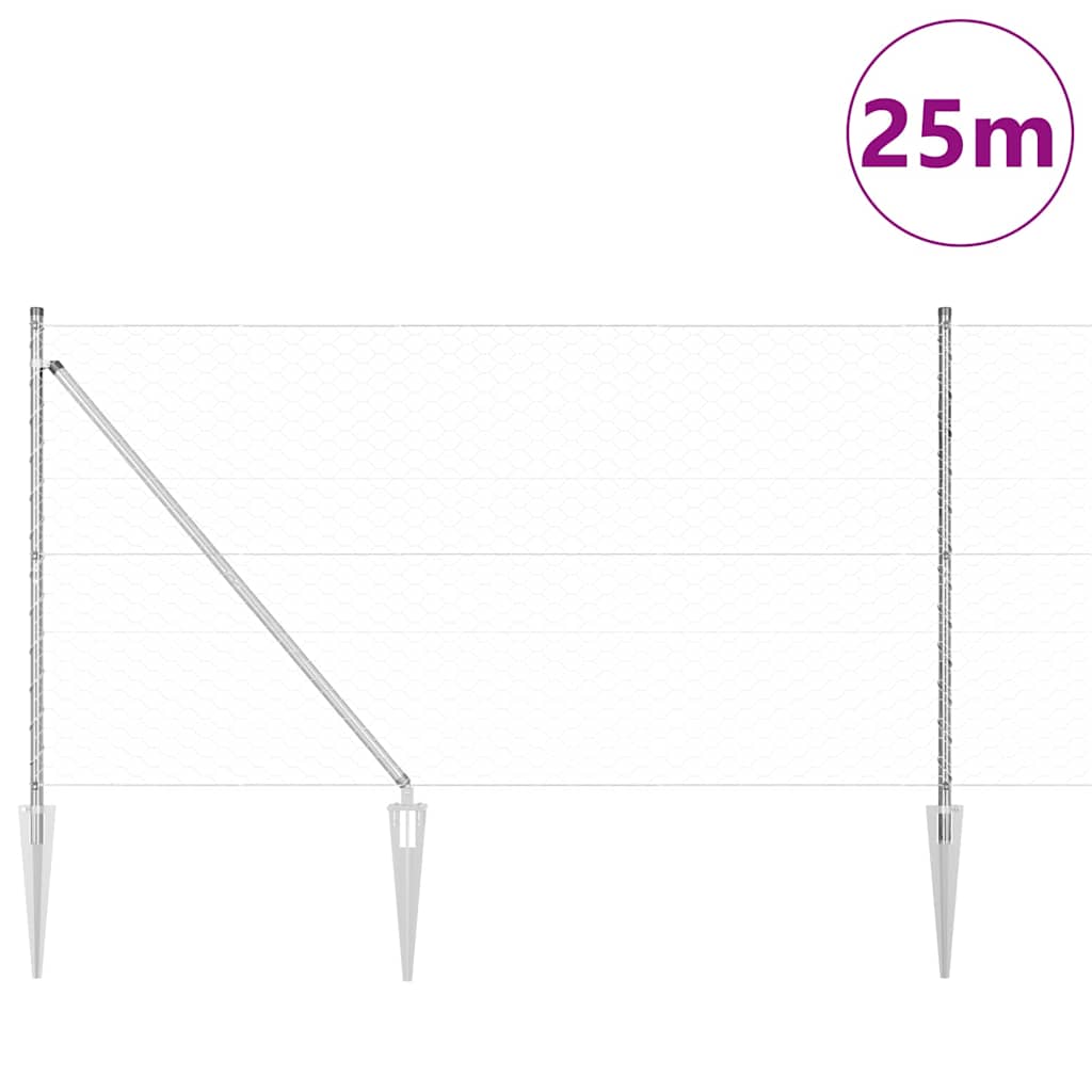 Zavareno žičano ograđivanje s bodljama 25 x 1,4 m (Š x V)