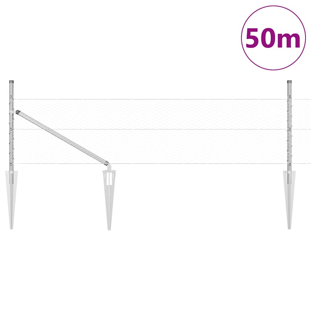 Zavareno žičano ograđivanje s bodljama 50 x 0,8 m (Š x V)