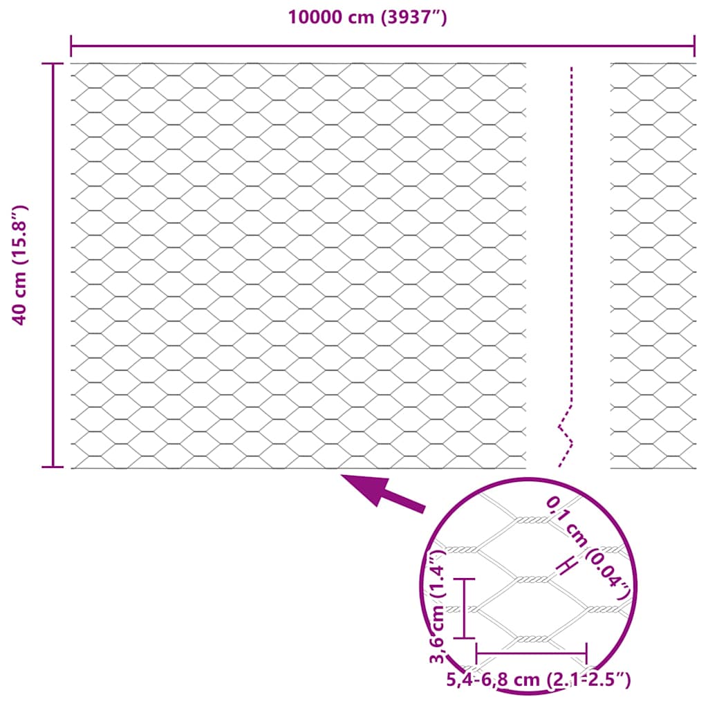 Zavareno žičano ograđivanje s bodljama 100 x 0,4 m (Š x V)