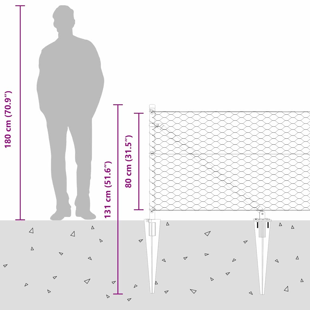 Zavareno žičano ograđivanje s bodljama 100 x 0,8 m (Š x V)