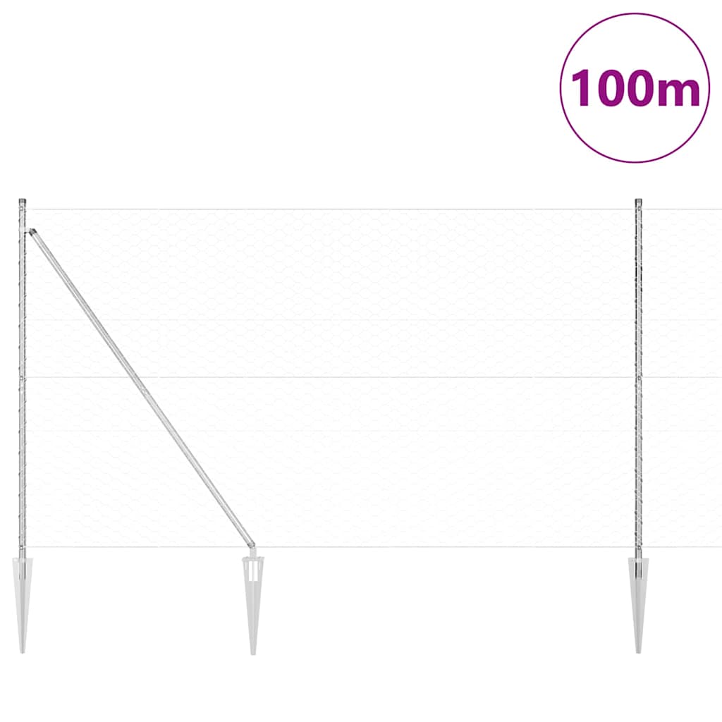 Zavareno žičano ograđivanje s bodljama 100 x 1,5 m (Š x V)