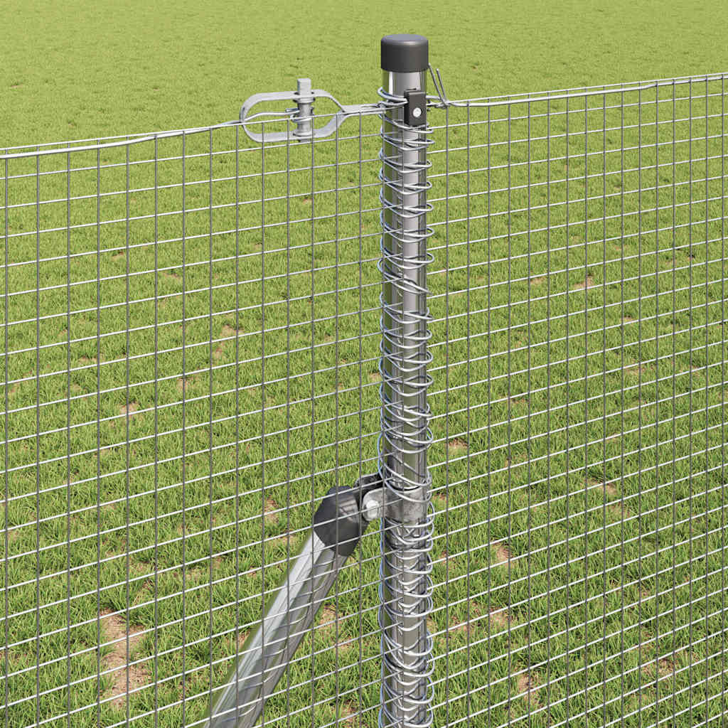 Temeljna zavarena žičana ograda 10 x 1,2 m Srebrna Mreža