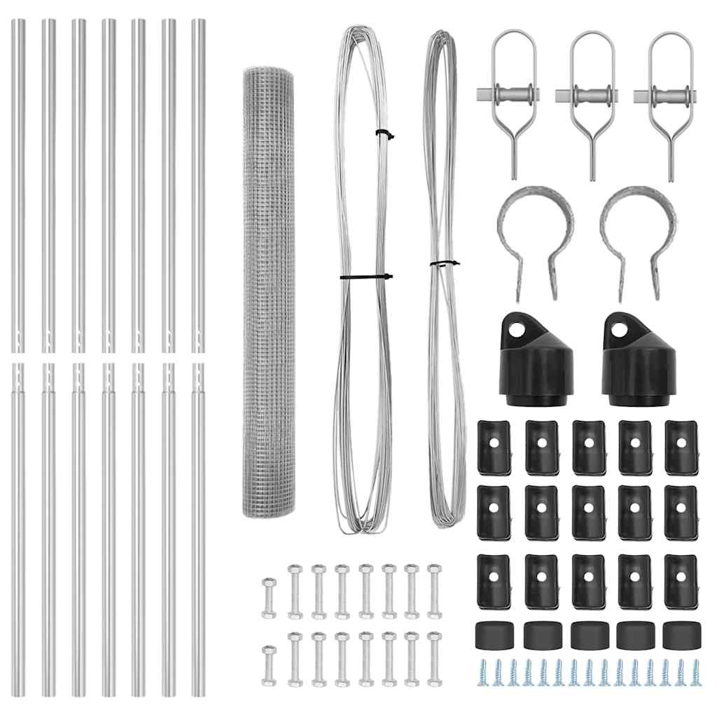 Temeljna zavarena žičana ograda 10 x 1,4 m Srebrna Mreža