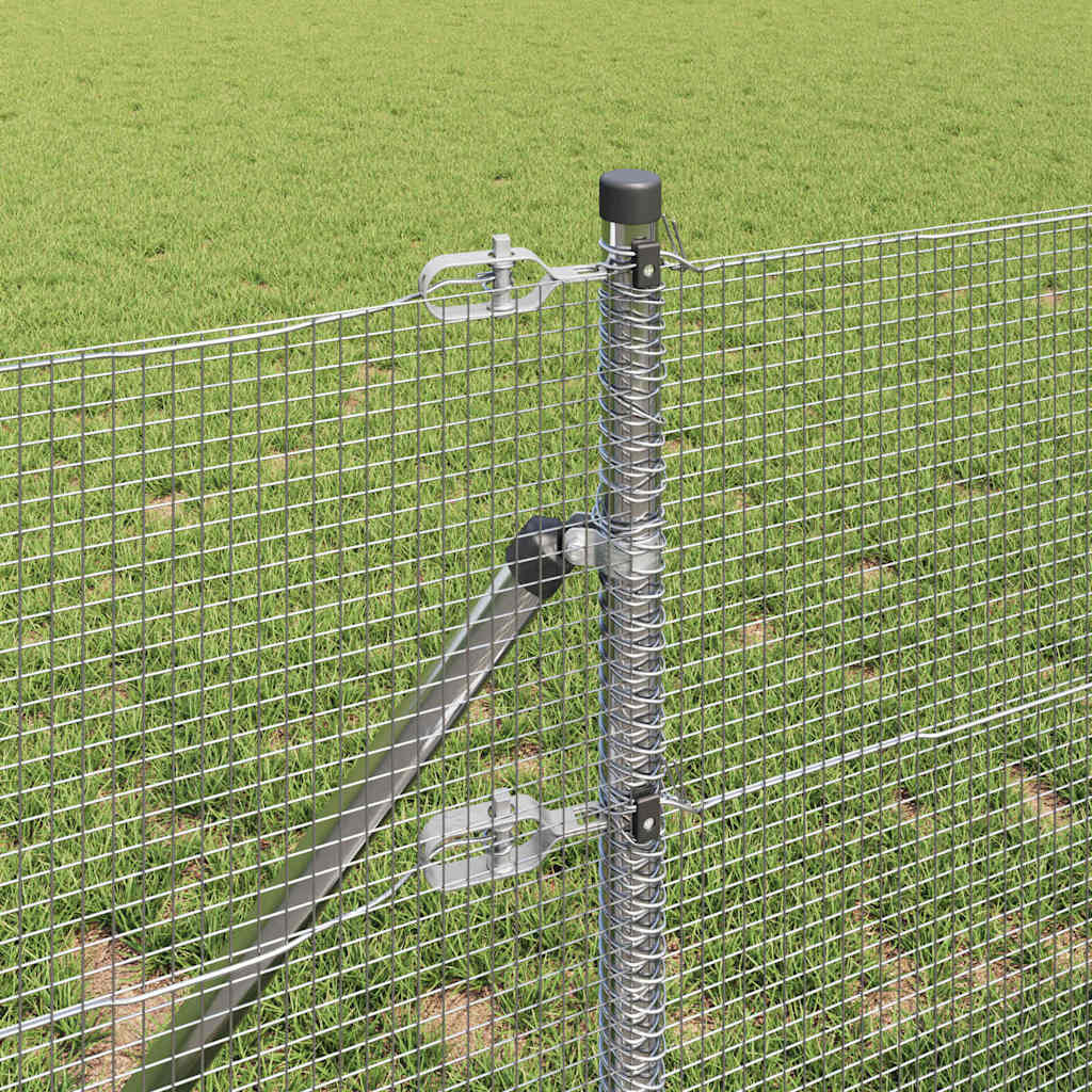 Temeljna zavarena žičana ograda 25 x 0,4 m Srebrna Mreža