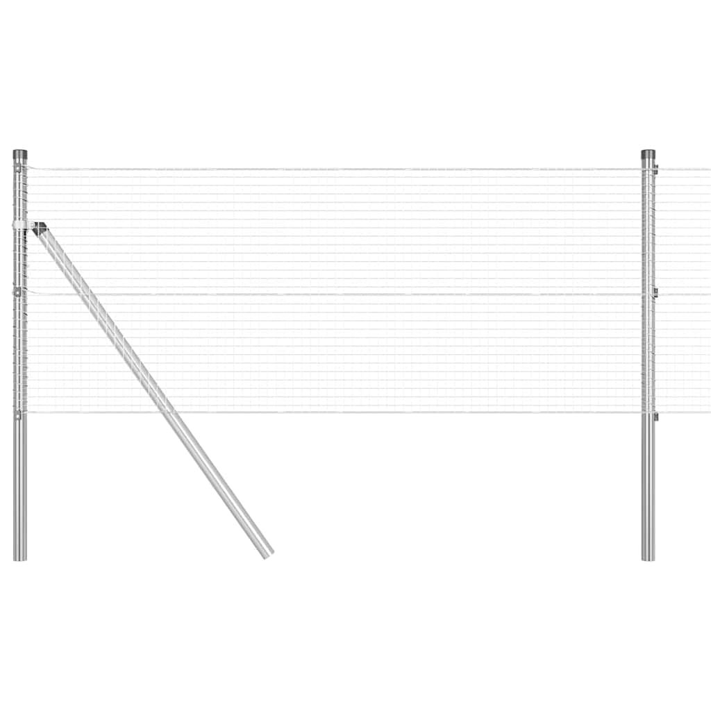 Temeljna zavarena žičana ograda 25 x 0,4 m Srebrna Mreža