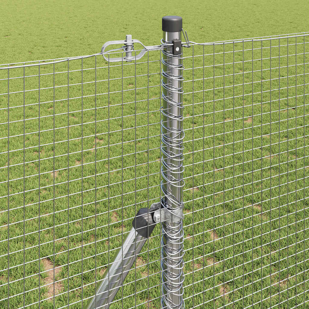 Temeljna zavarena žičana ograda 25 x 1,4 m Srebrna Mreža