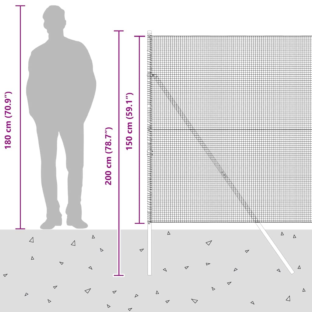 Temeljna zavarena žičana ograda 25 x 1,5 m Srebrna Mreža