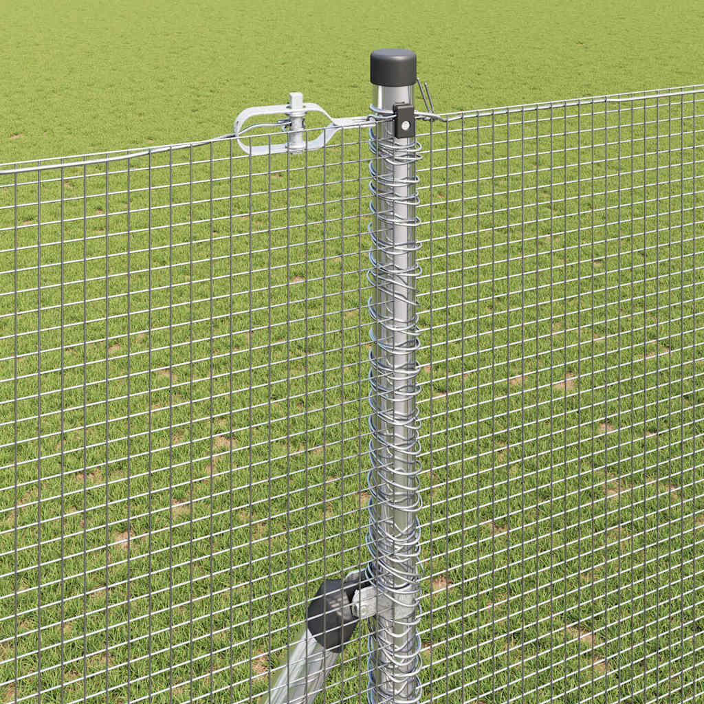 Temeljna zavarena žičana ograda 25 x 1,6 m Srebrna Mreža