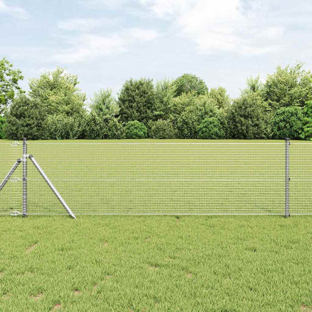 Temeljna zavarena žičana ograda 50 x 0,6 m Srebrna Mreža