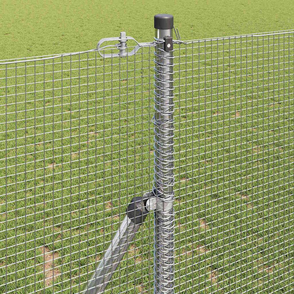 Temeljna zavarena žičana ograda 50 x 1,2 m Srebrna Mreža