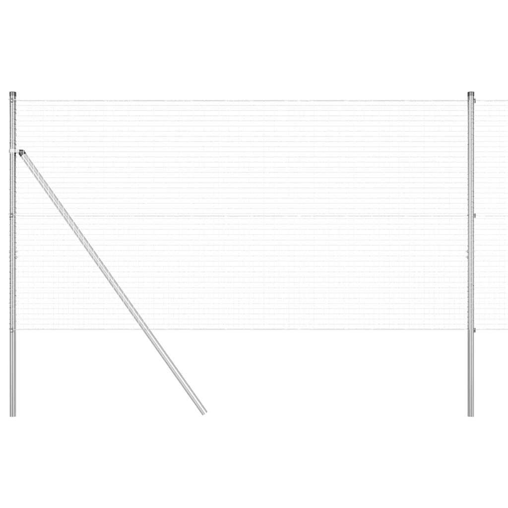 Temeljna zavarena žičana ograda 50 x 1,2 m Srebrna Mreža