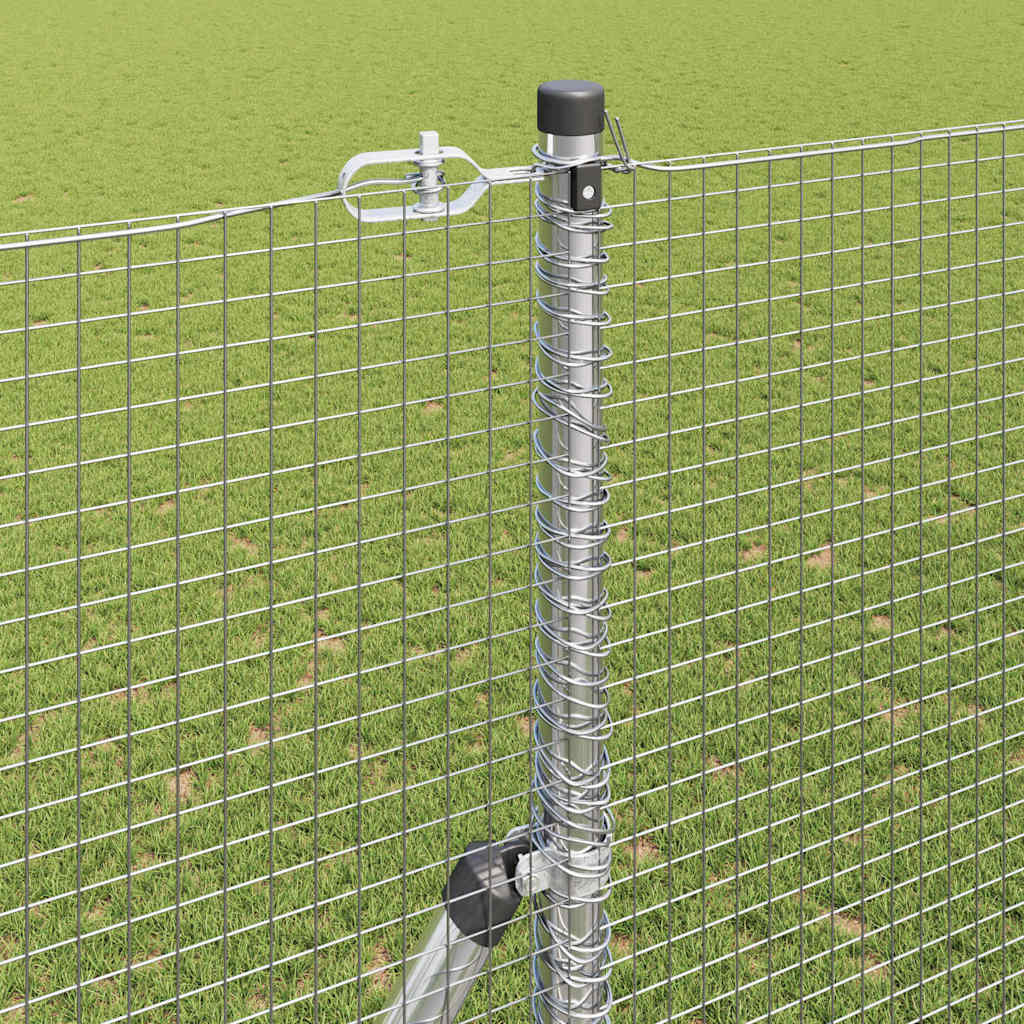 Temeljna zavarena žičana ograda 50 x 1,5 m Srebrna Mreža