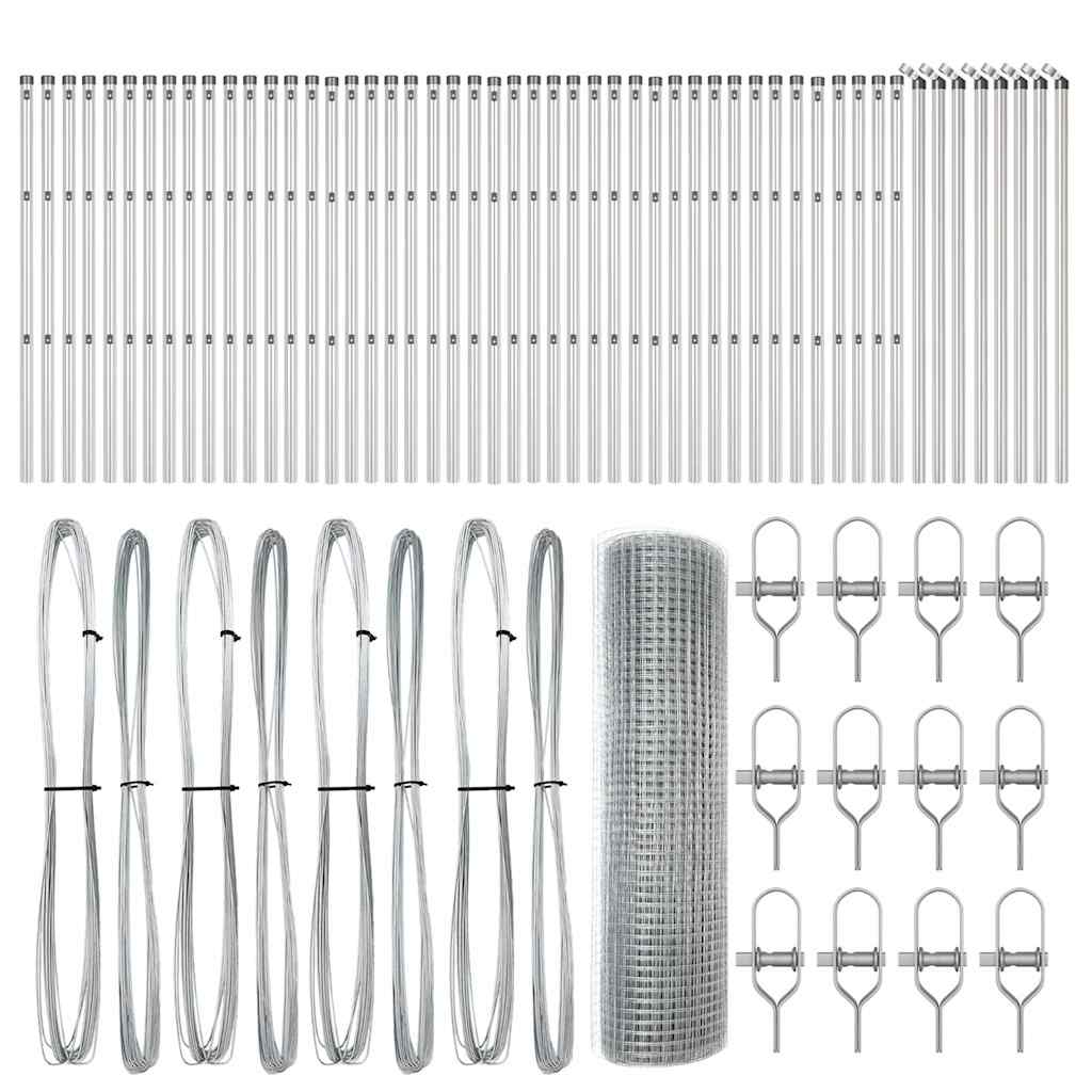 Temeljna zavarena žičana ograda 100 x 0,4 m Srebrna Mreža