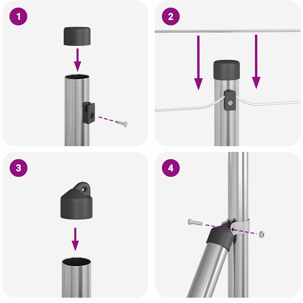 Temeljna zavarena žičana ograda 100 x 0,4 m Srebrna Mreža