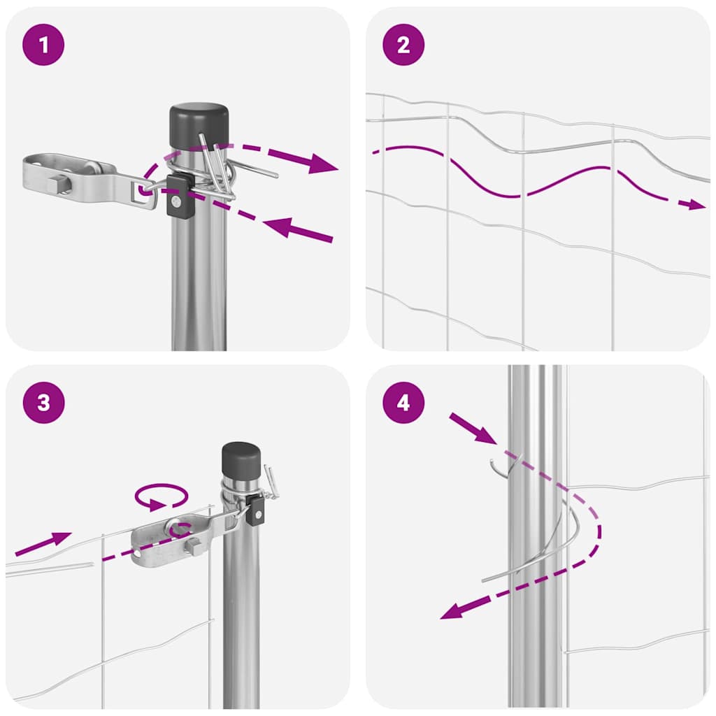 Temeljna zavarena žičana ograda 100 x 0,5 m Srebrna Mreža