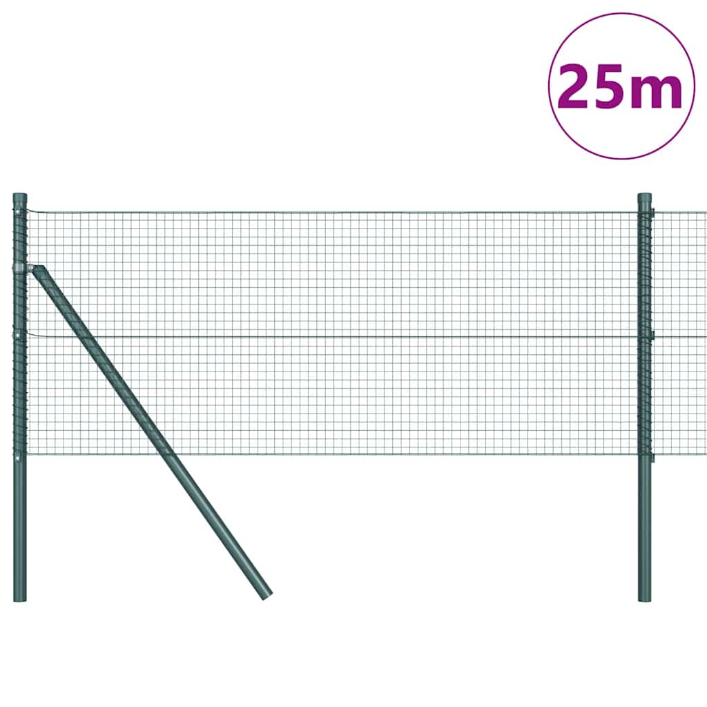 Temeljna zavarena žičana ograda 25 x 0,8 m Zelena Mreža