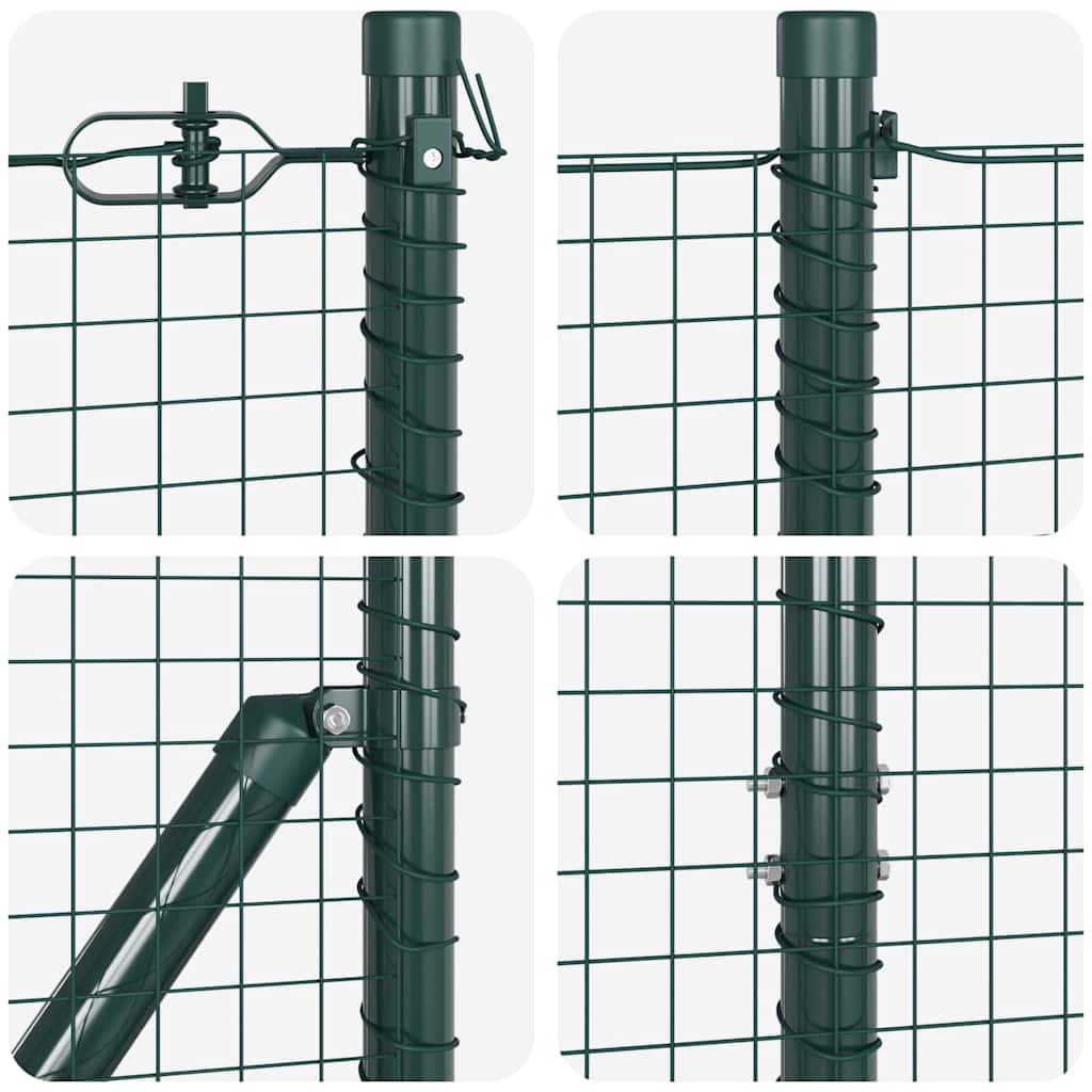 Temeljna zavarena žičana ograda 25 x 1,4 m Zelena Mreža