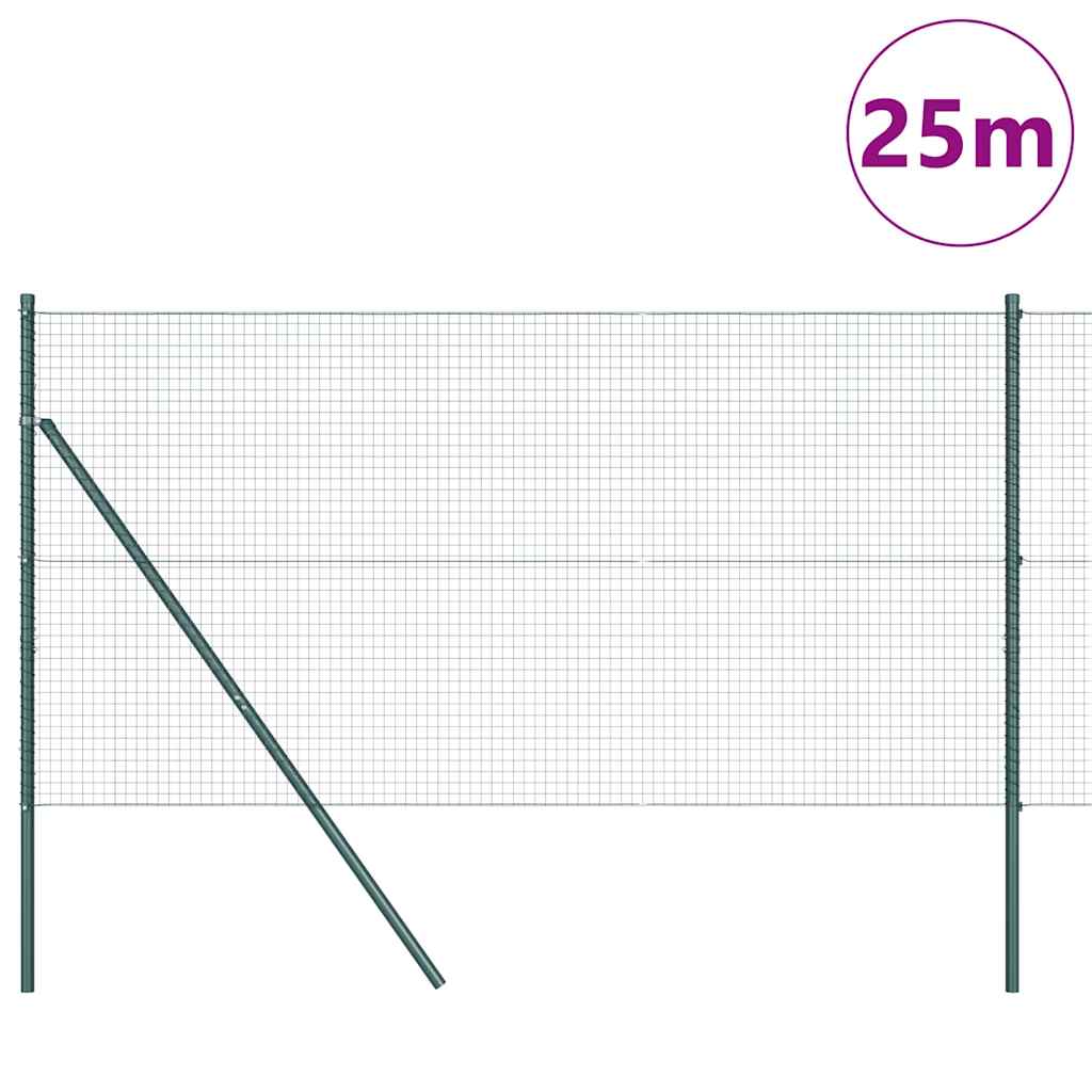 Temeljna zavarena žičana ograda 25 x 1,4 m Zelena Mreža