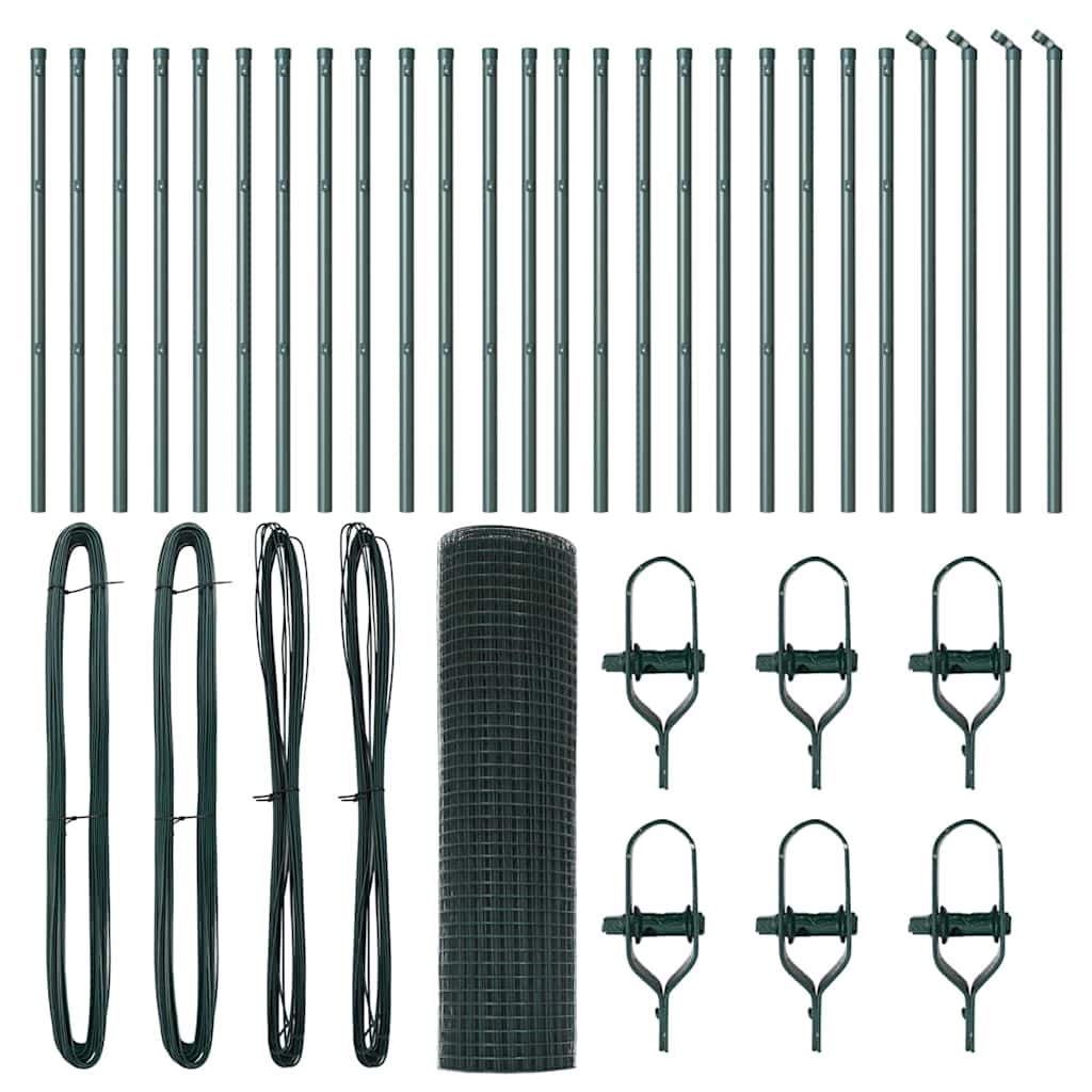 Temeljna zavarena žičana ograda 50 x 0,4 m Zelena Mreža