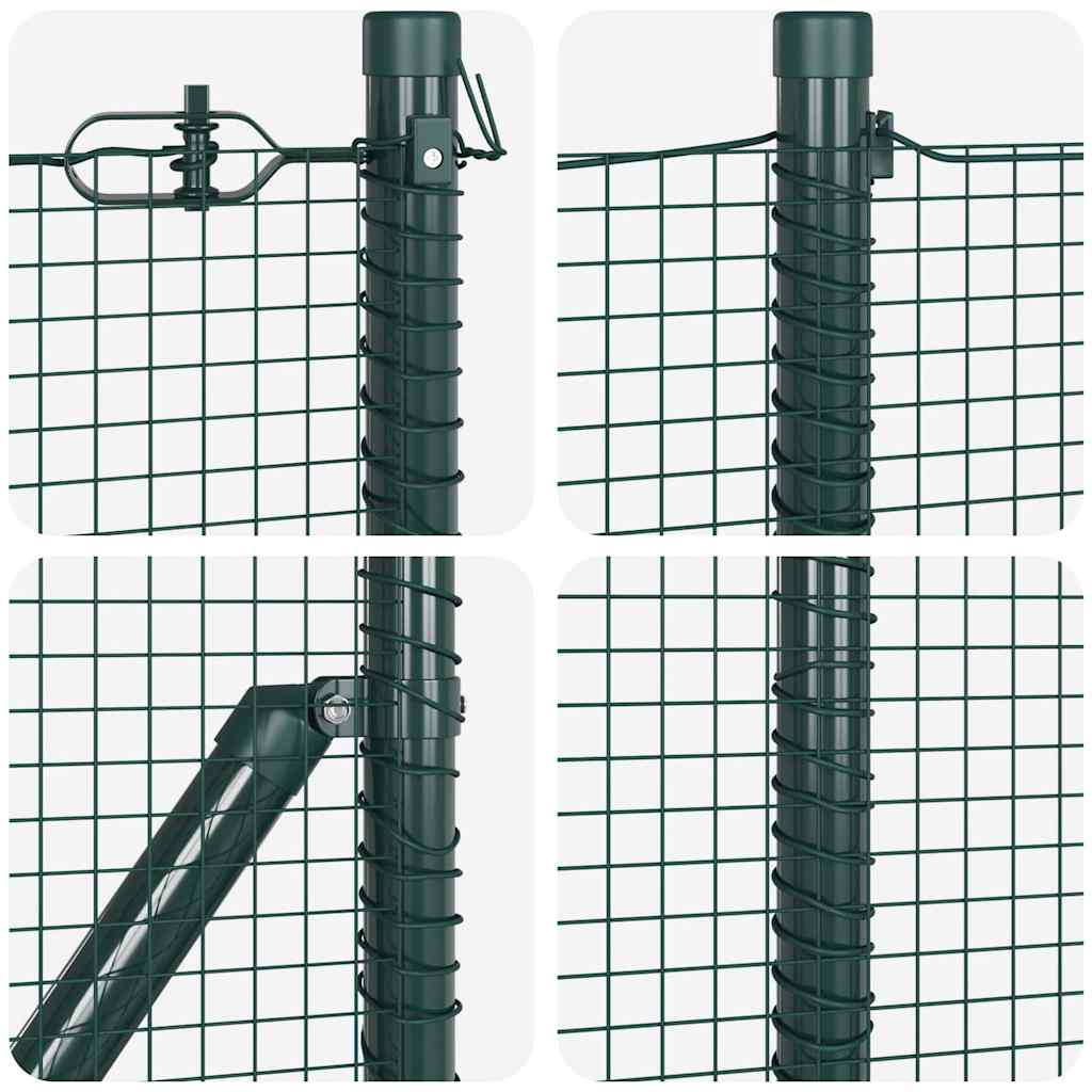 Temeljna zavarena žičana ograda 50 x 0,5 m Zelena Mreža