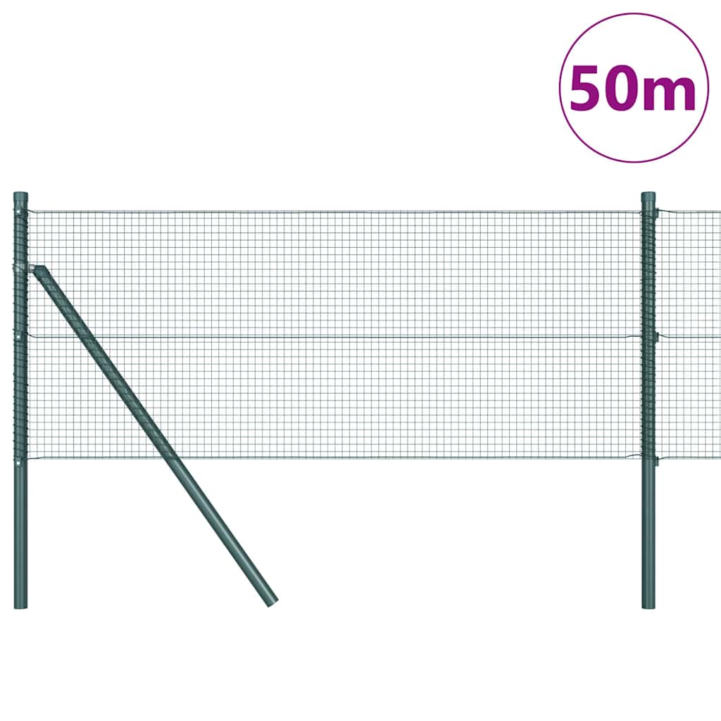 Temeljna zavarena žičana ograda 50 x 0,5 m Zelena Mreža