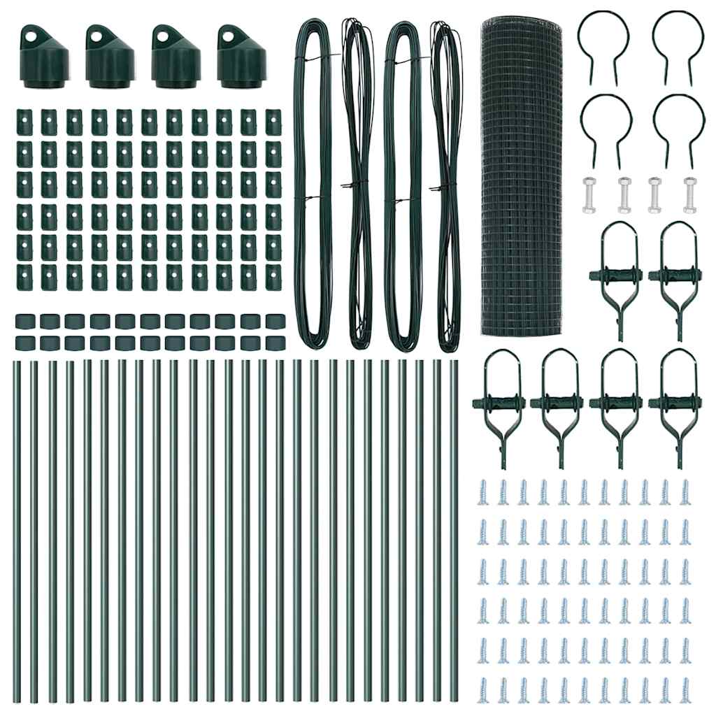 Temeljna zavarena žičana ograda 50 x 0,6 m Zelena Mreža
