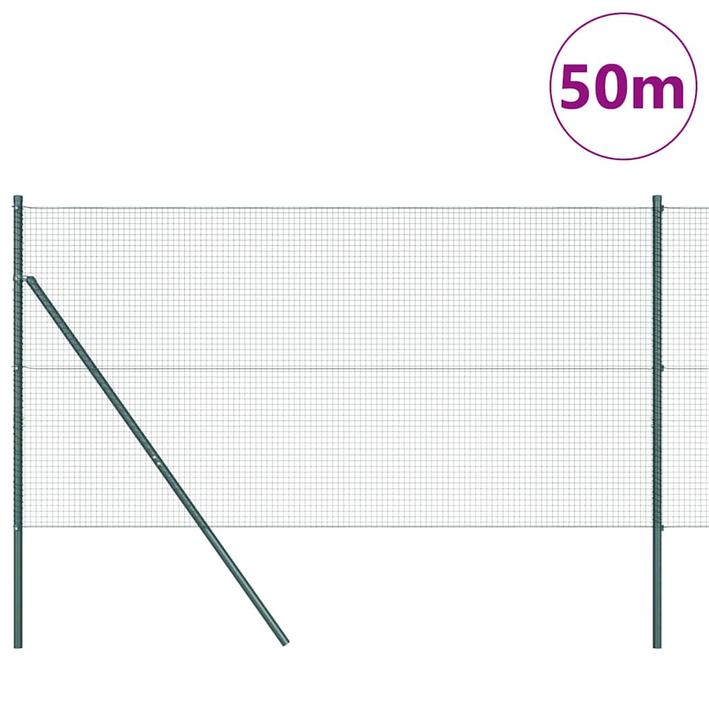 Temeljna zavarena žičana ograda 50 x 1,2 m Zelena Mreža