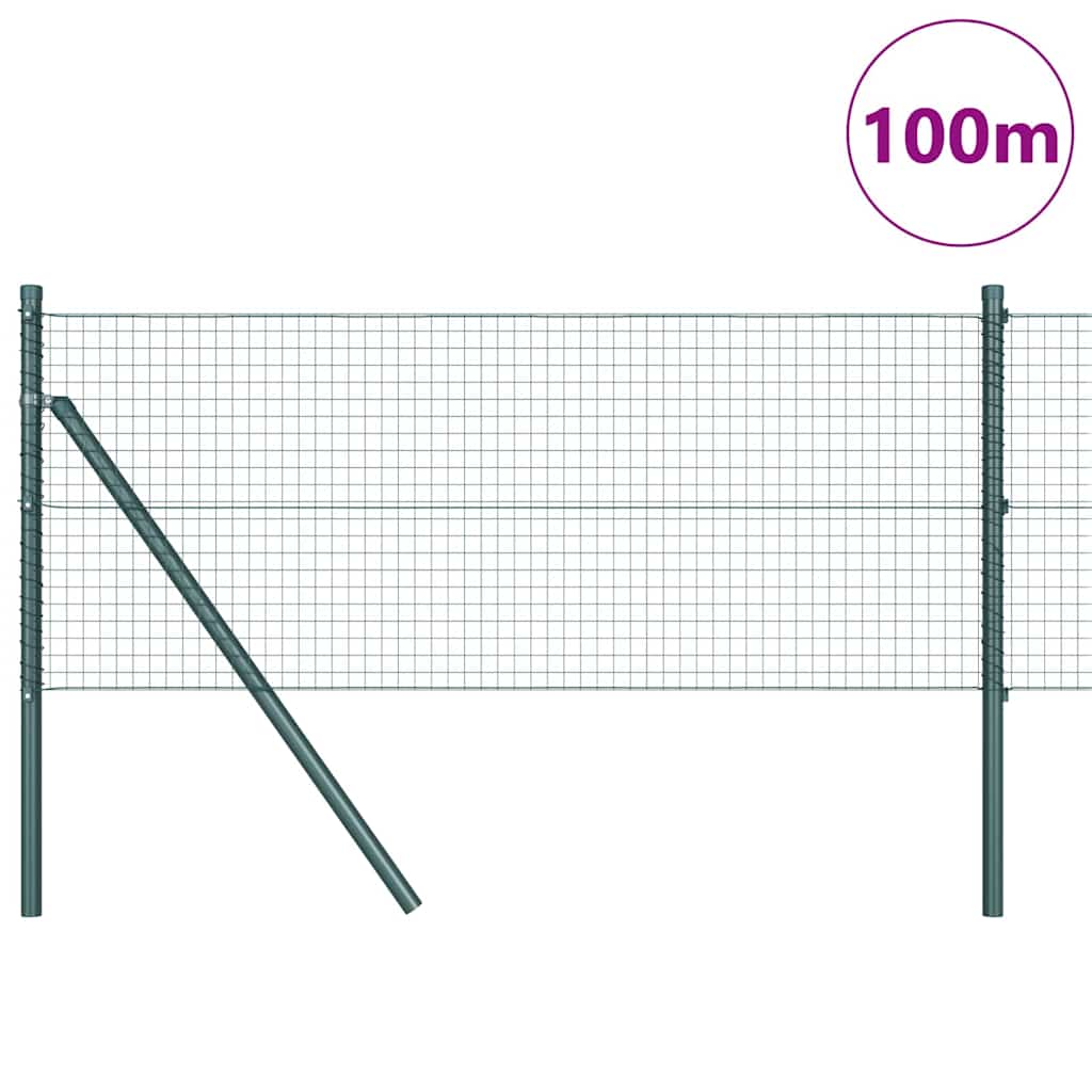Temeljna zavarena žičana ograda 100 x 0,4 m Zelena Mreža