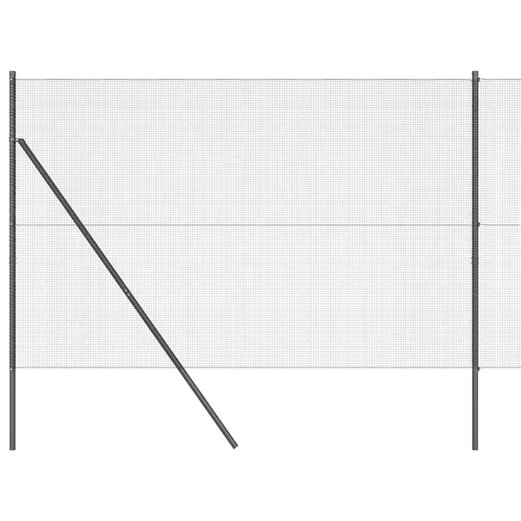 Temeljna zavarena žičana ograda 25 x 1,6 m Siva Mreža