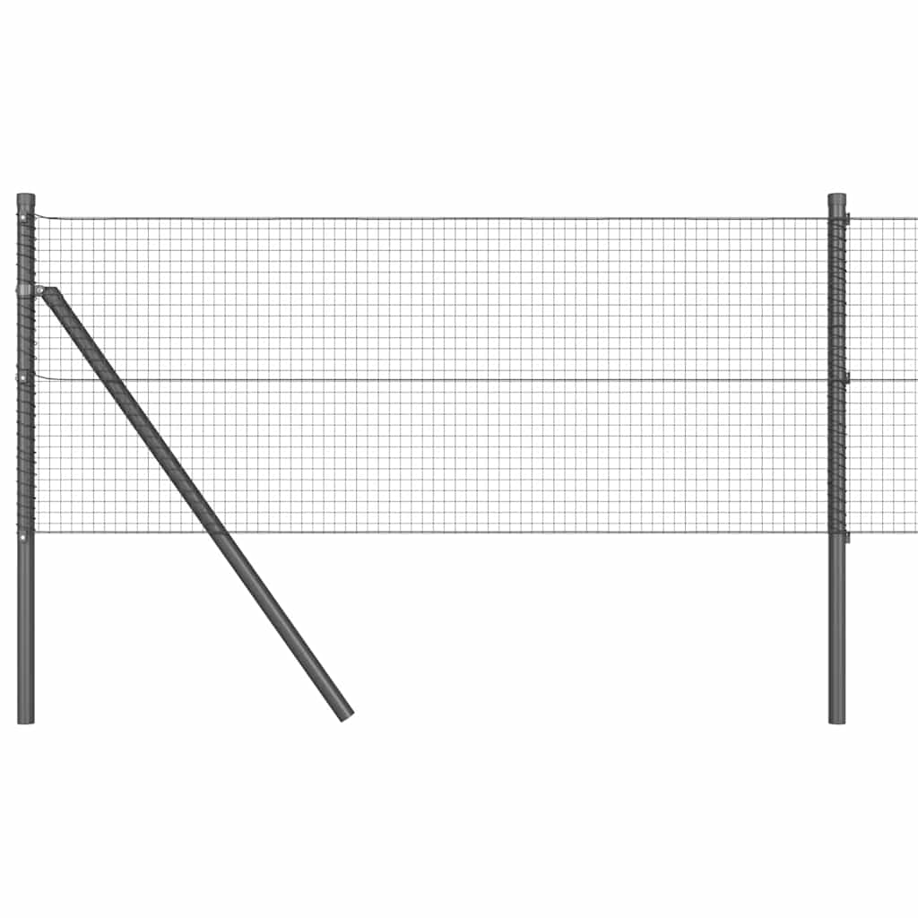 Temeljna zavarena žičana ograda 50 x 0,8 m Siva Mreža