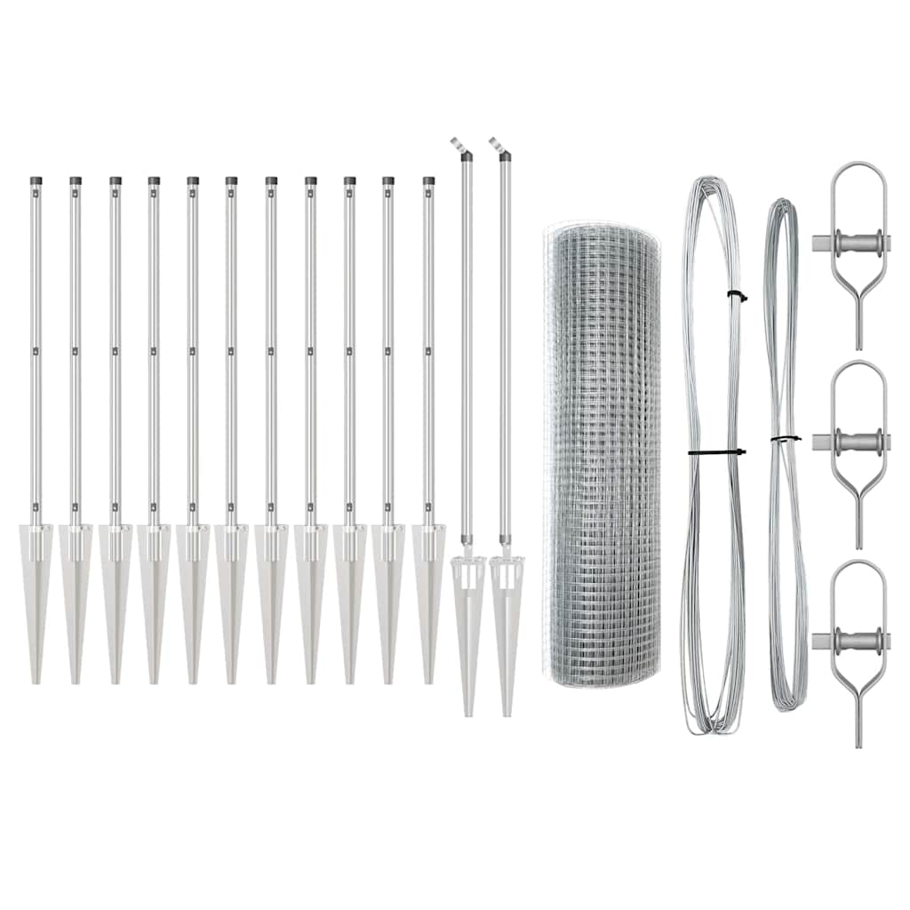 Zavareno žičano ograđivanje s bodljama 25 x 0,6 m Srebrna Mreža