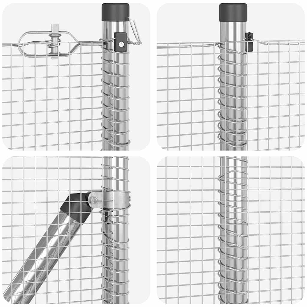 Zavareno žičano ograđivanje s bodljama 25 x 0,8 m Srebrna Mreža