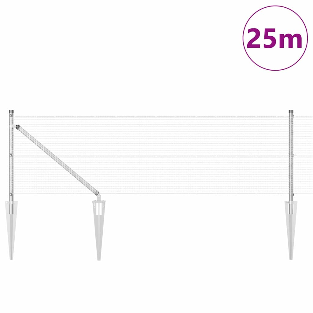 Zavareno žičano ograđivanje s bodljama 25 x 0,8 m Srebrna Mreža