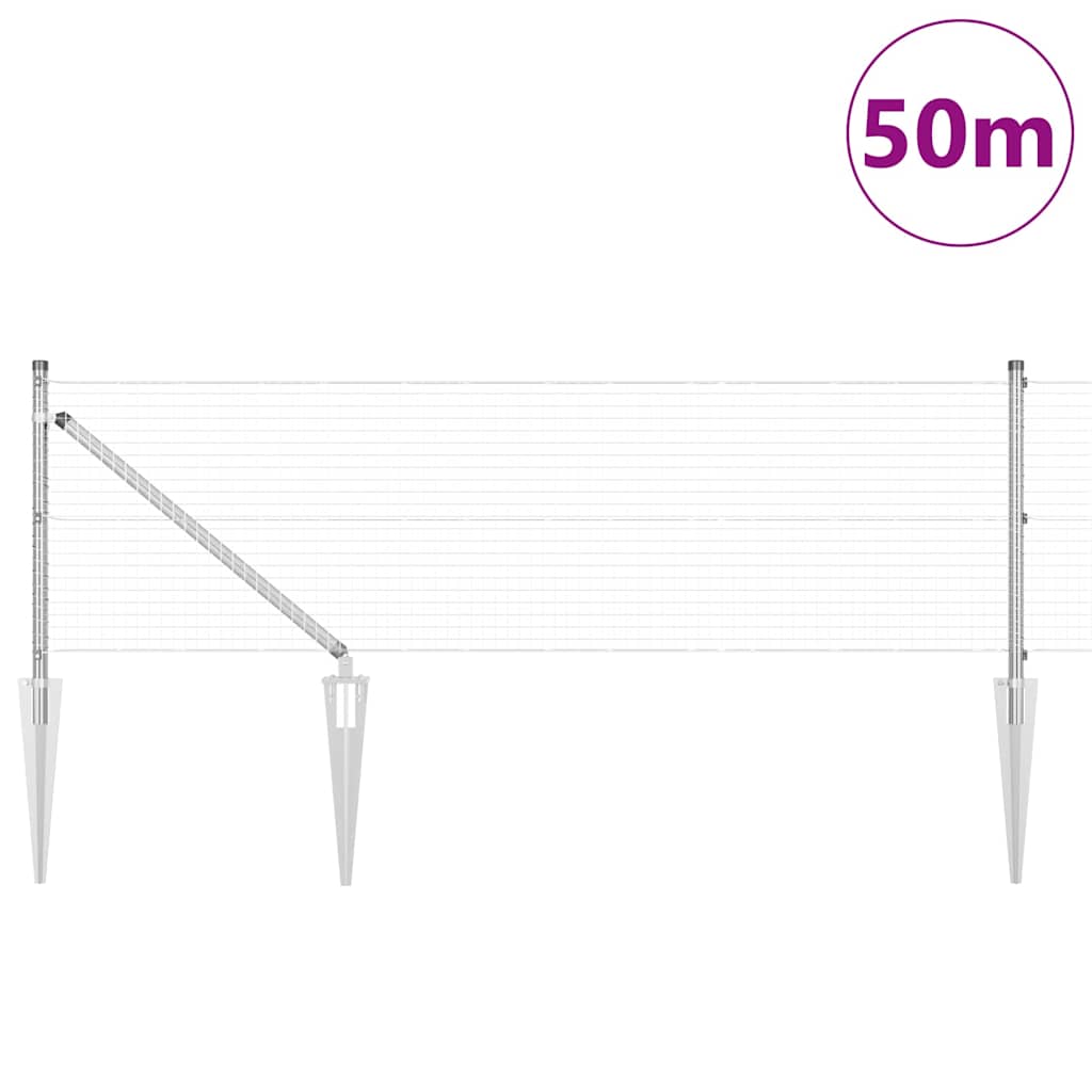 Zavareno žičano ograđivanje s bodljama 50 x 0,4 m Srebrna Mreža