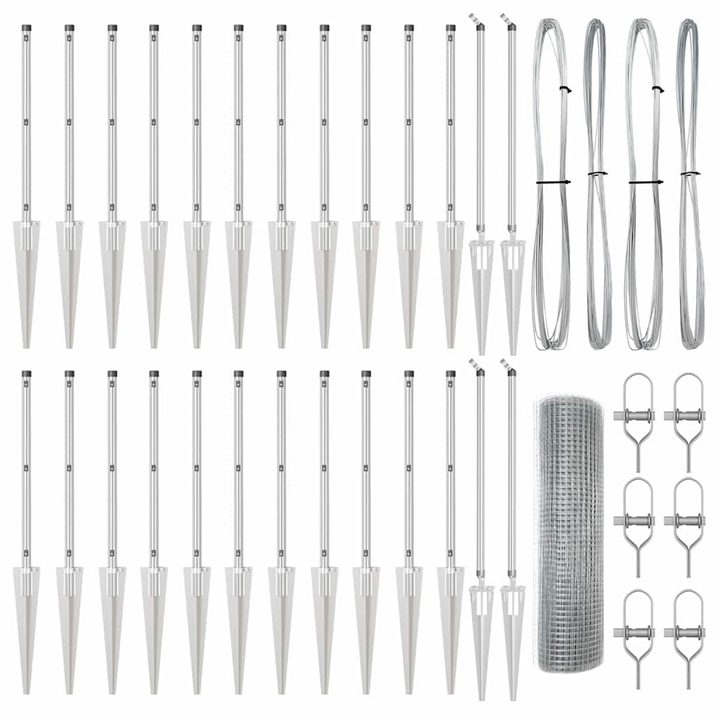 Zavareno žičano ograđivanje s bodljama 50 x 0,6 m Srebrna Mreža