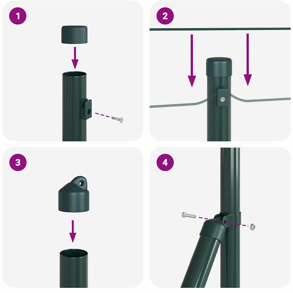 Zavareno žičano ograđivanje s bodljama 50 x 0,4 m Zelena Mreža