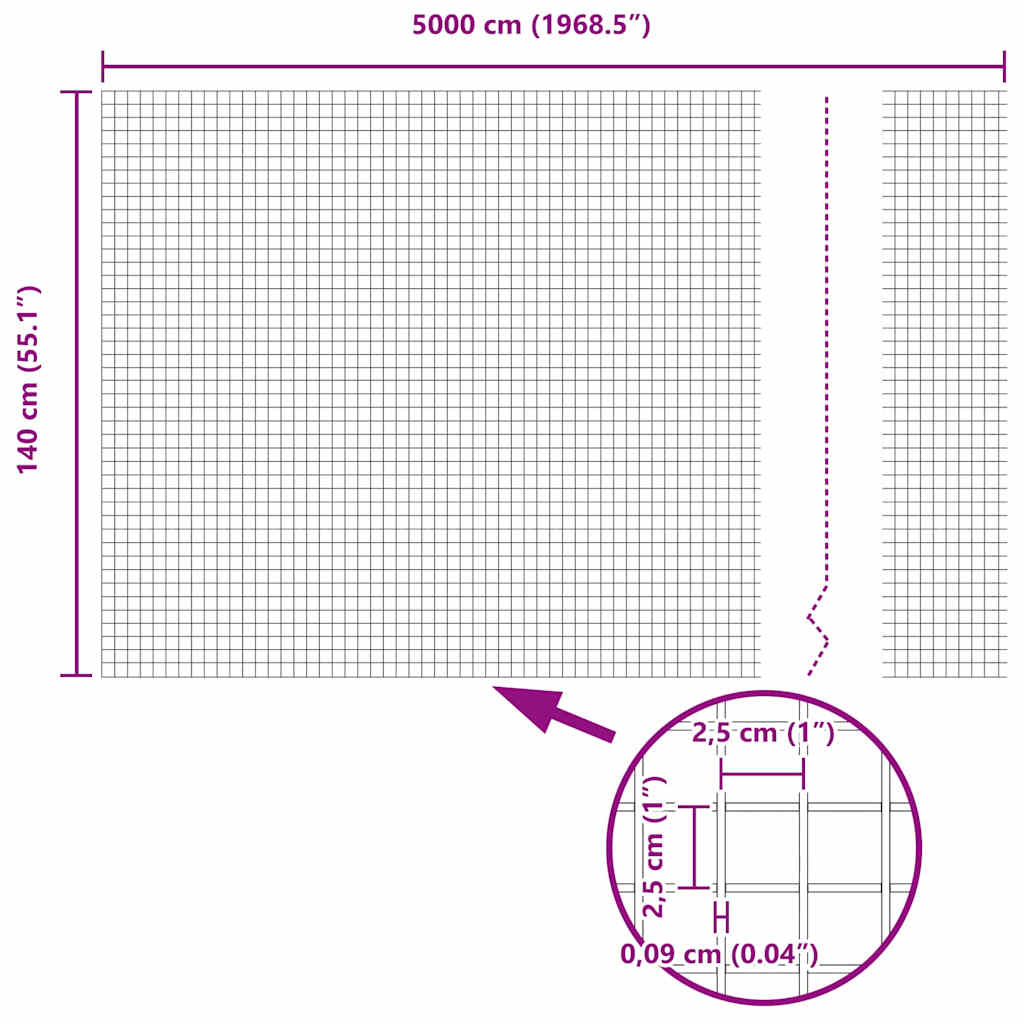 Zavareno žičano ograđivanje s bodljama 50 x 1,4 m Zelena Mreža